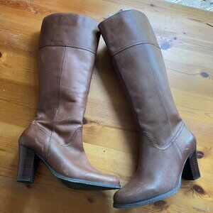 Tall Brown Leather Boot Unworn